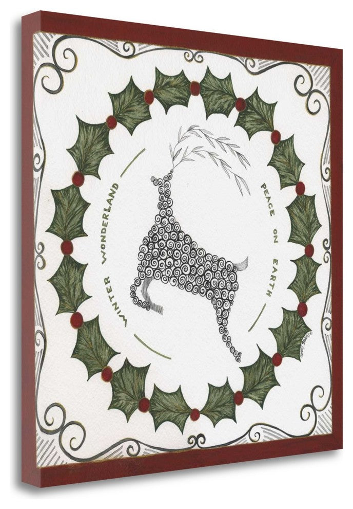 "Winter Wonderland Wreath" By Cindy Shamp, Giclee Print on Gallery Wrap Canvas