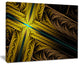 "Intricate Multi-colored Cross" Digital Art Canvas Print