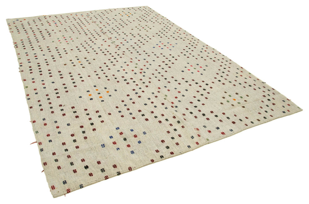 Rug N Carpet - Handmade Turkish 7' 6'' x 10' 8'' Contemporary Kilim Rug