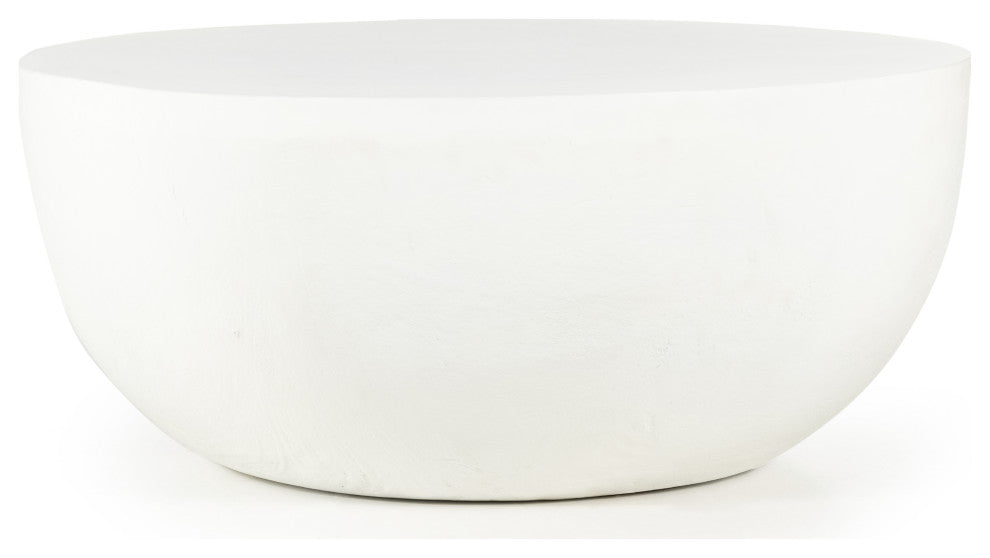 Basil Outdoor Coffee Table-Matte White