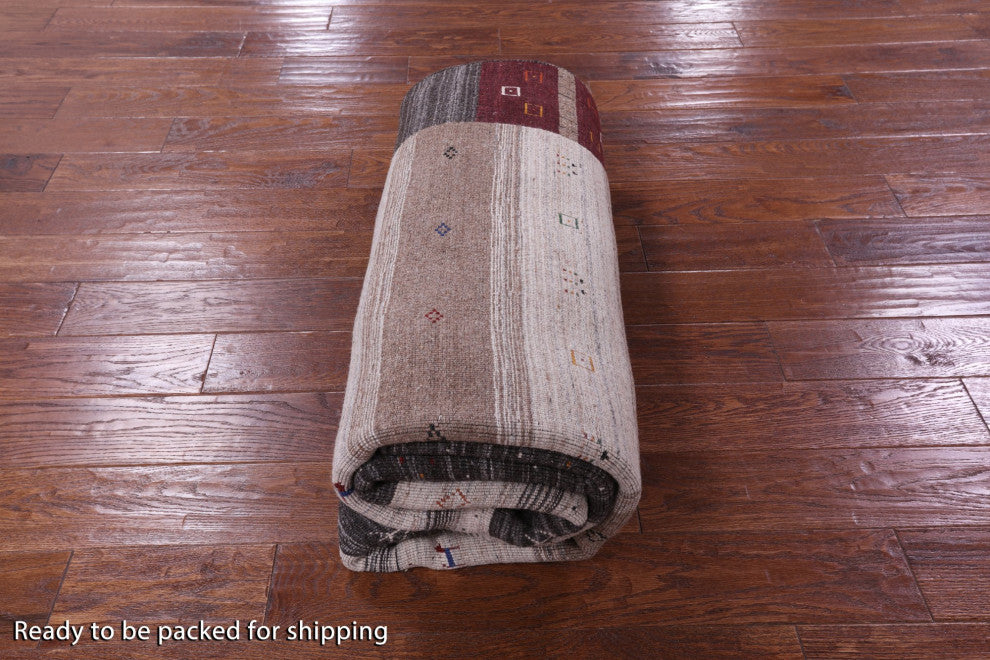 5' 6" X 8' 0" Persian Gabbeh Tribal Handmade Wool Rug Q10549