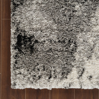 Shag Adrian Gray/Black Rug, 8'9"x12'2"