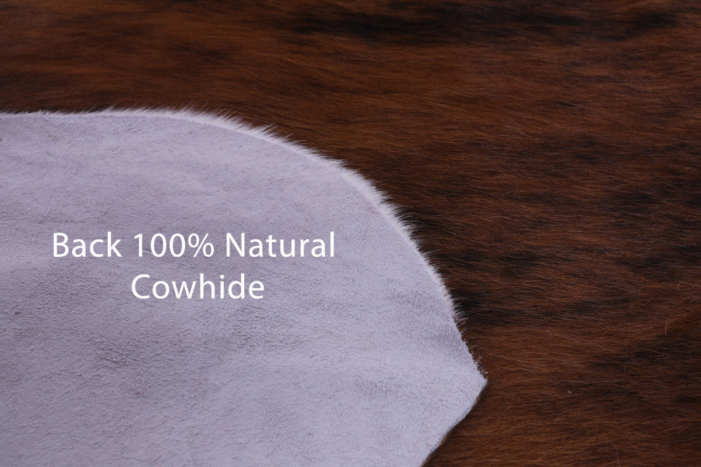 6' 8" X 5' 9" Organic Natural Hair-On Cowhide Area Rug C1448