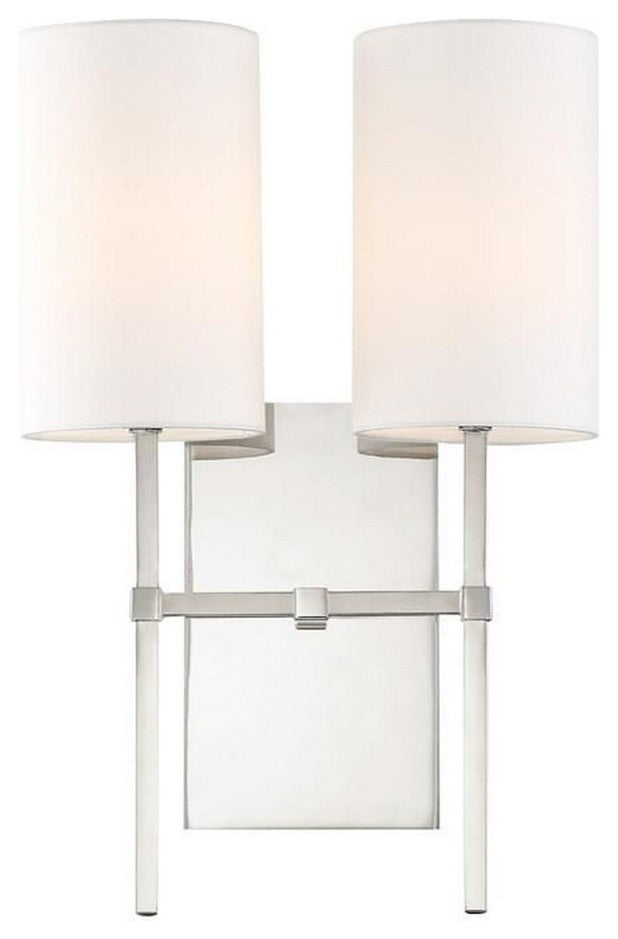 Veronica 2 Light Sconce in Polished Nickel