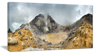 "Volcano Panorama With Dramatic Sky" Landscape Wall Wall Art, 40"x20"
