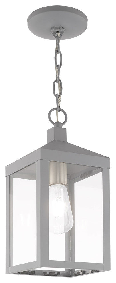 Livex Lighting Nordic Gray 1-Light Outdoor Pendant Lantern