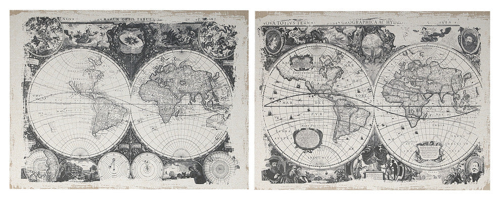 Beautiful Antique Map Prints, Black and White