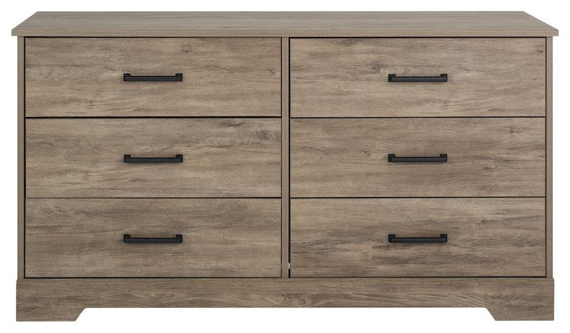 Dresser, Brown Dresser for Bedroom, Chest of Drawers with 6 Drawers