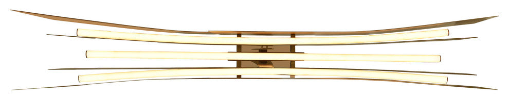 Solara Integrated LED Chandelier, Brass, 72 Inches