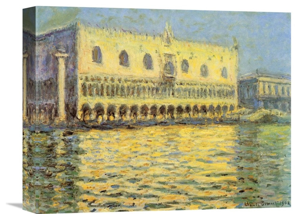 "Doges Palace Seen From San Giorgio" Canvas Giclee by Claude Monet, 16"x13"