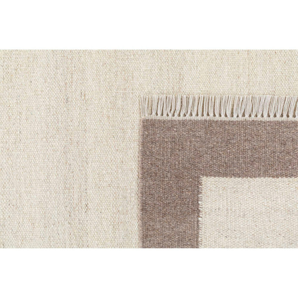 Nu Maison Soft Border Area Rug, Brown, 8'x10'