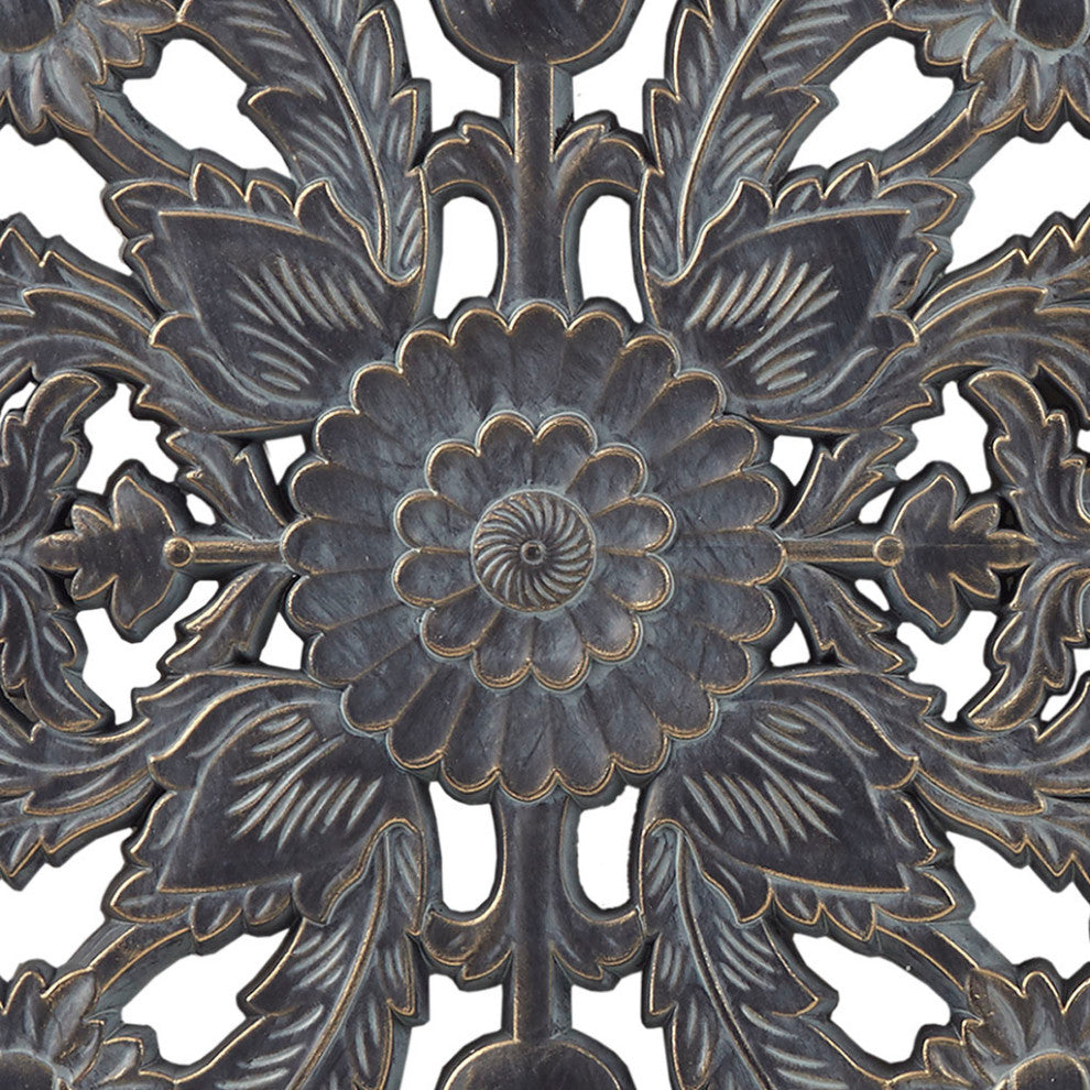 Madison Park Antique Carved Wooden Boho 2-Piece Wall Art Decor - Thumbnail 5