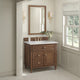 Lorelai 36" Single Vanity, Mid-Century Walnut, 3 CM Lime Delight Top