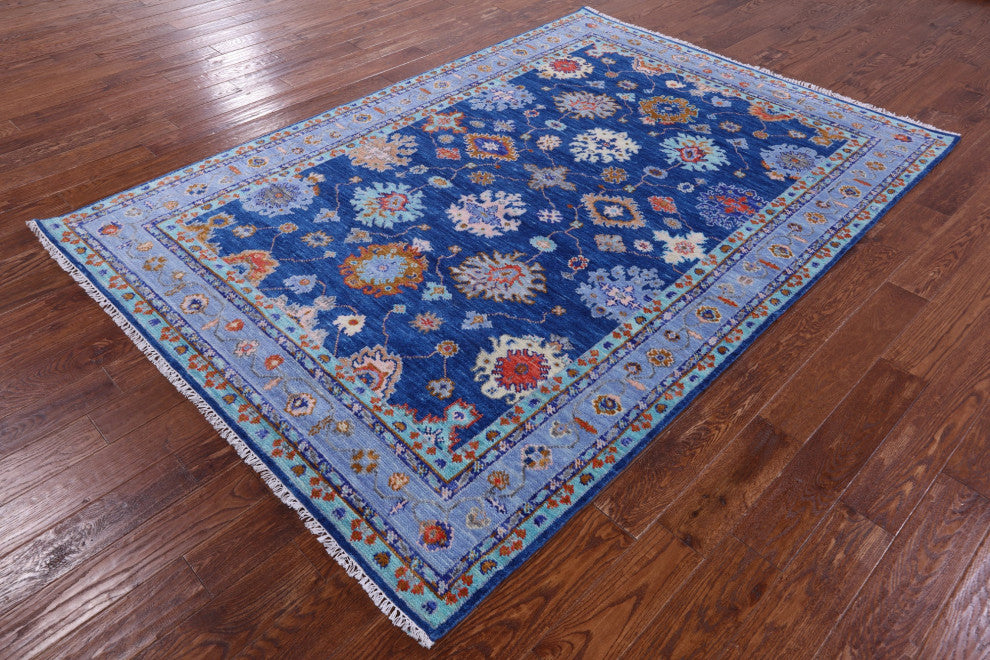 Turkish Oushak Handmade Wool Rug 6' 2" X 9' 0" - Q13662