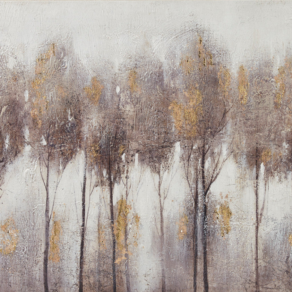Enchanted Forest Handpainted Framed Landscape Canvas Wall Art
