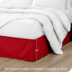 Bare Home Microfiber Bed Skirt , 15" Drop Length, Red, Twin Xl