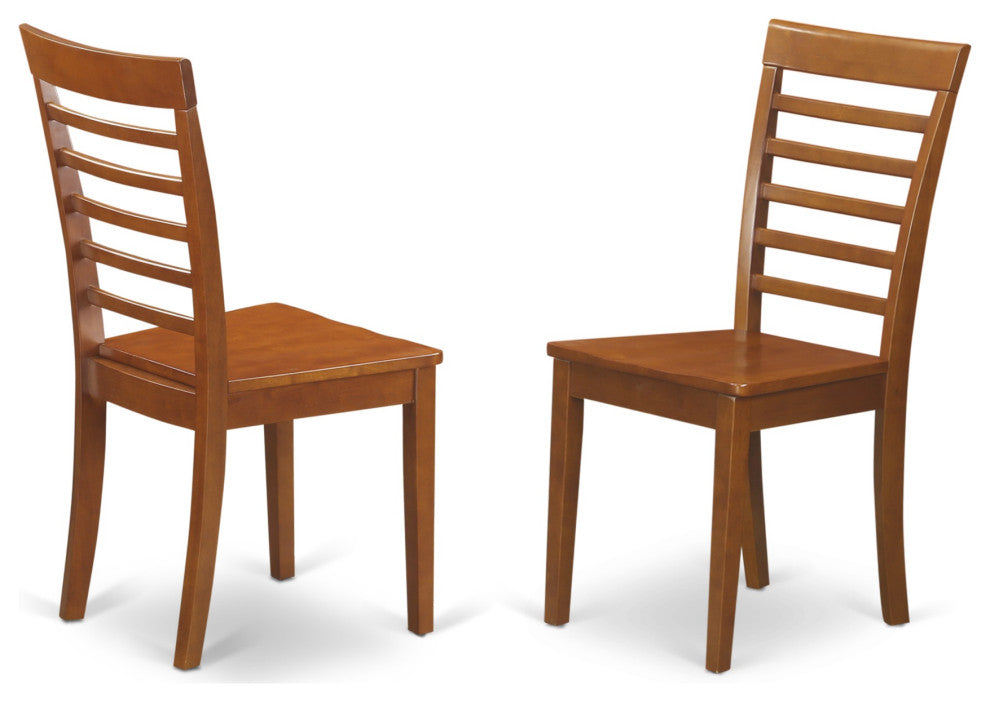 Poml5-Sbr-W 5-Piece Dining Set-Oval Dining Room Set-Leaf And 4 Dining Chairs