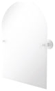 Frameless Arched Top Beveled Edge Tilt Mirror, Matte White