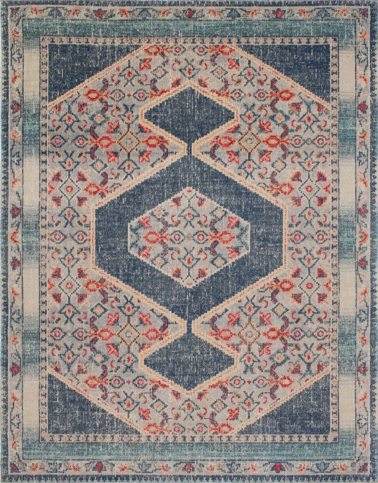 Noori Rug Low-Pile Sylvester Blue/Grey Rug