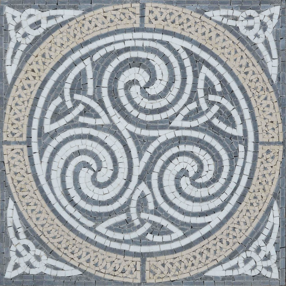 Mosaic Accent, Silvery, 24"x24"
