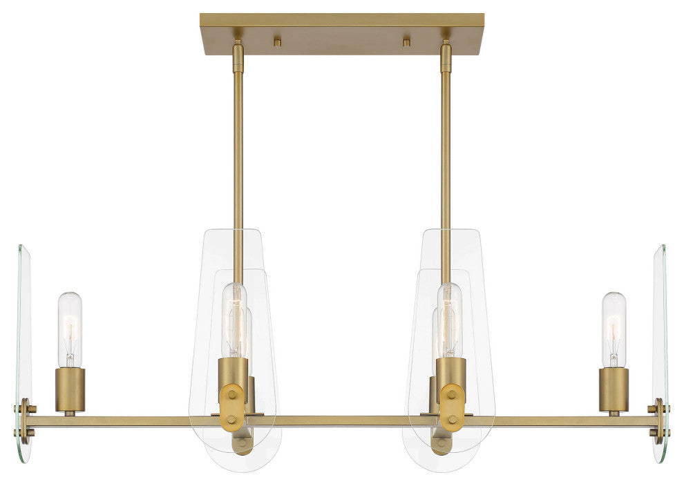 Designers Fountain D256M-IS Bergen Beach 6 Light 34"W Linear - Brushed Gold