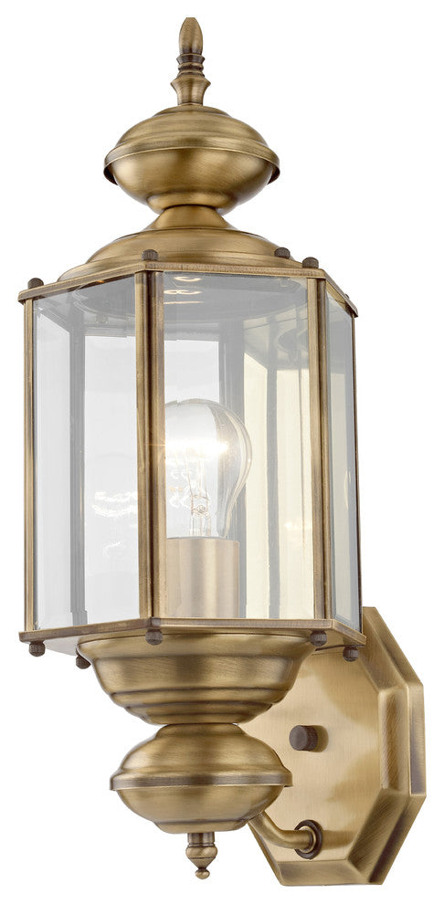 Outdoor Basics Outdoor Wall Lantern, Antique Brass