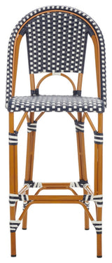 Safavieh California Bar Stool, Navy/White