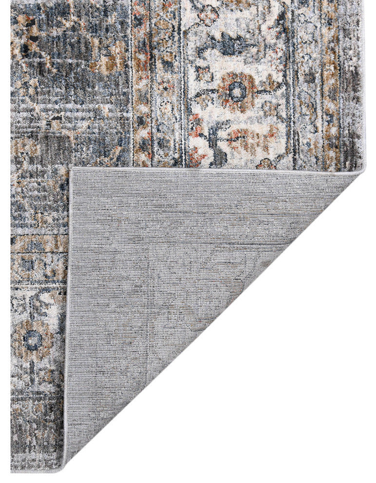 Vermont Glidel Runner, Gray, 2'7" x 8', Bordered