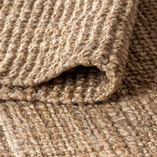 Pata Hand Woven Chunky Jute Natural 2'x18' Runner Rug