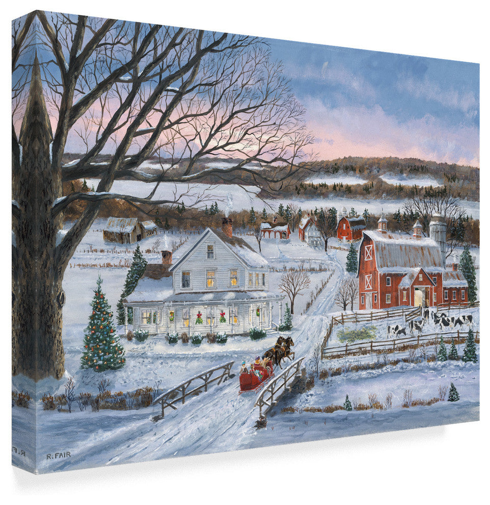 Bob Fair ''Christmas Sleigh Ride'' Canvas Art, 24x32