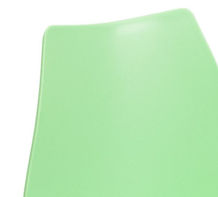 5 Pack Stackable Chair, Multipurpose Design, Plastic Seat & Curved Back, Green