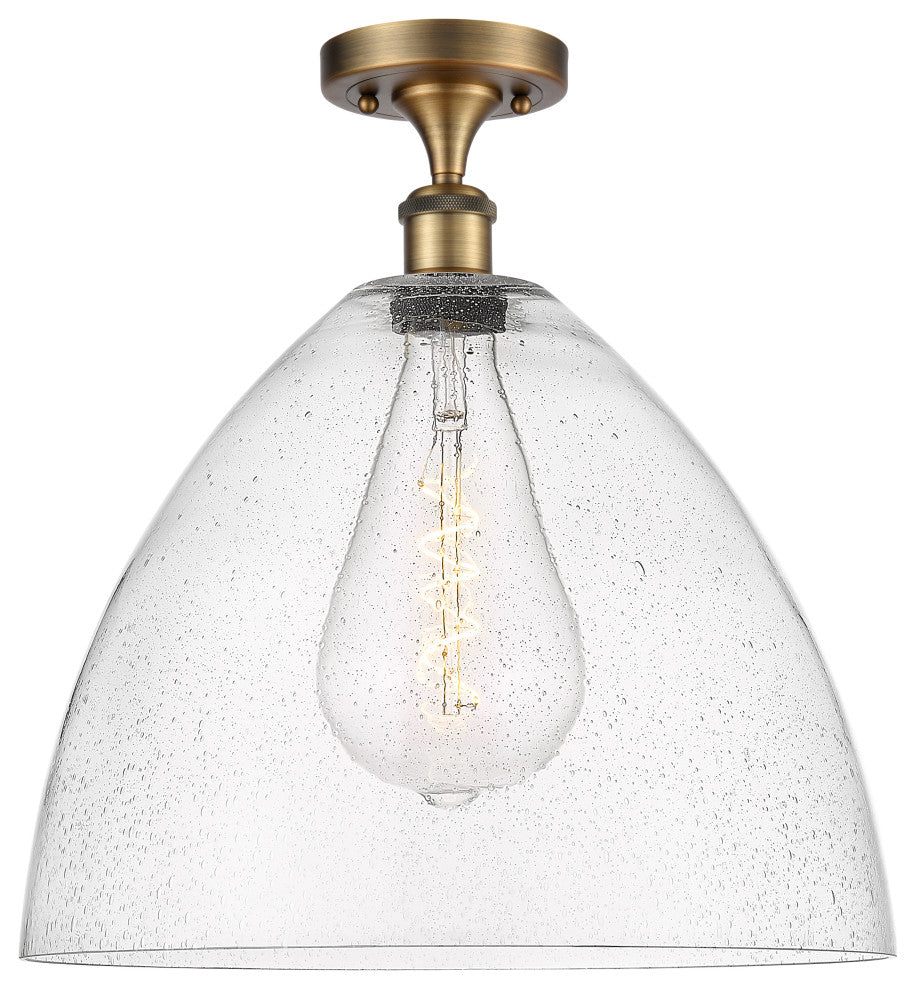 Innovations 516-1C-BB-GBD-164 1 Light Semi-Flush Mount, Brushed Brass