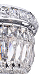 3-Light Chrome Finish Crystal Ceiling Flush Mount Chandelier Small Glam Lighting