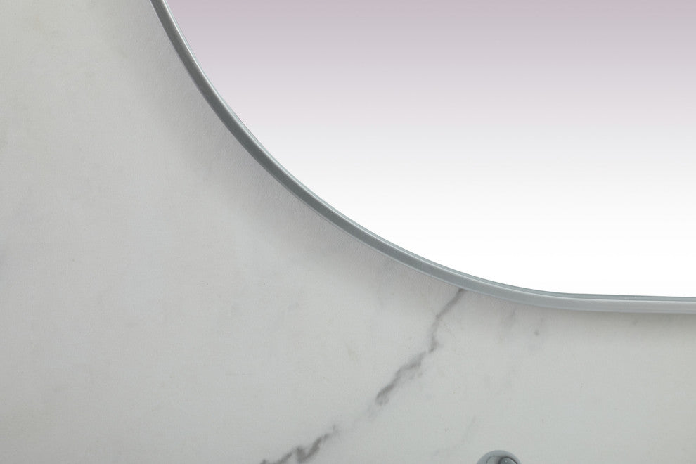 Elegant Lighting MR2A3060 Asha 30" W x 60" H Oval Framed Bathroom - Black