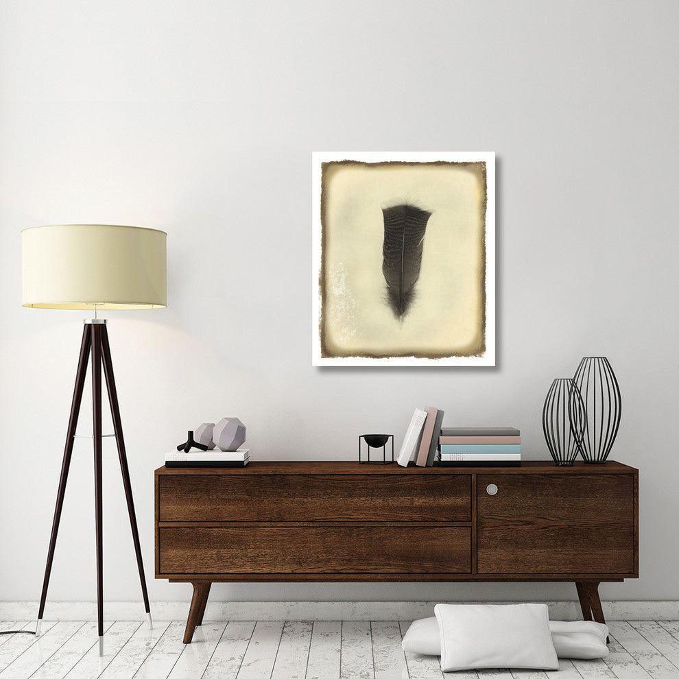 "Feather III Vintage" Digital Paper Print by Debra Van Swearingen, 32"x38"