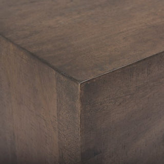 West Medium Brown Solid Wood Angled Coffee Table