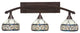 Bow 3-Light Bath Bar, Bronze Finish with 7" Royal Merlot Art Glass