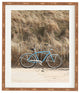 Henrike Schenk, Blue Beach Bike, Holland, Dutch Grass Dunes Framed Wall, 19x22.4