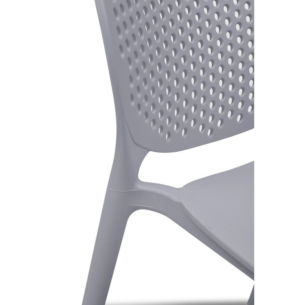 Metro Bailey Side Chair, Set of 4 Light Grey Seat