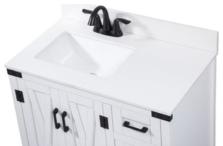 Home Living 19" Farmhouse White-Light Bathroom Vanity