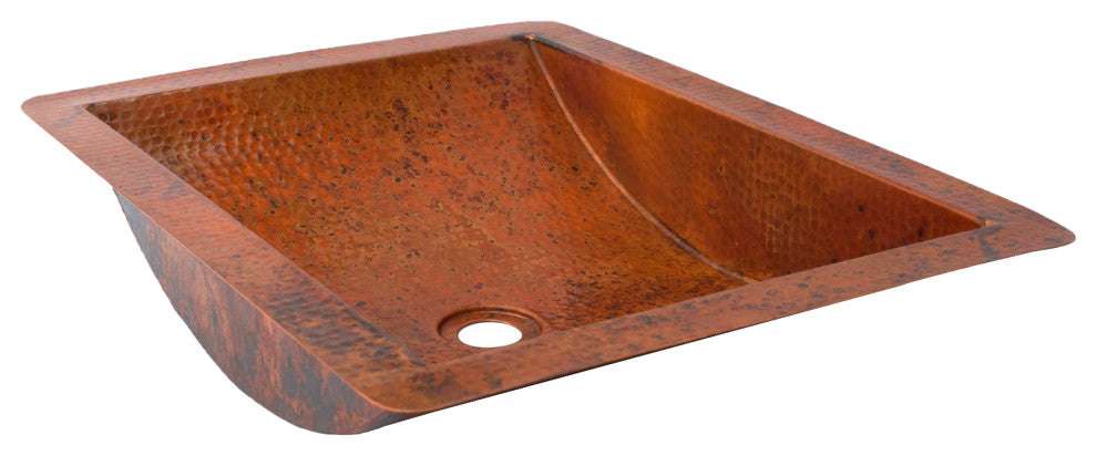 Merida Copper Bathroom Sink, Natural