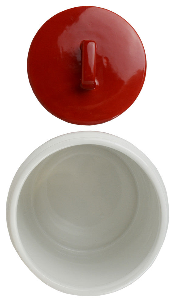 Red Ceramic Cookie Jar