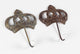 Rusted Crown Shaped Wall Hook In Golden Color, Assorted 2