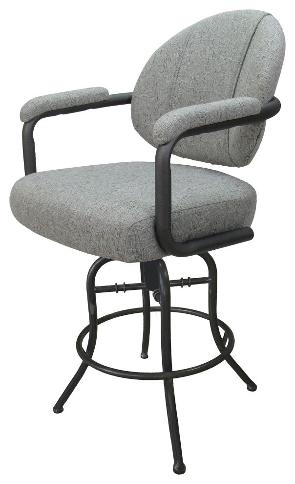 Swivel Tilt Metal Counter 26" 30" Bar Stool M-70, Hemsath Slate - Gray, 26"