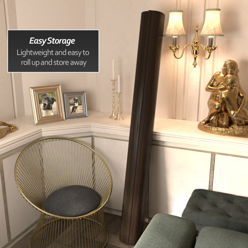 6' Tall Bamboo Wave Screen, Dark Mocha