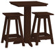 Poly Lumber Bistro Set, Tudor Brown, Square
