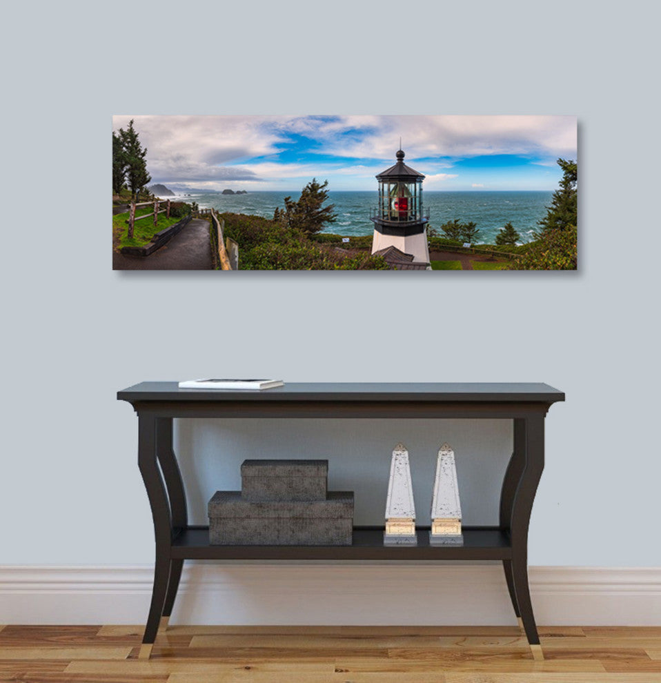 Epic Graffiti "Cape Meares Bright" by Darren White, Giclee Canvas Art, 12"x36"