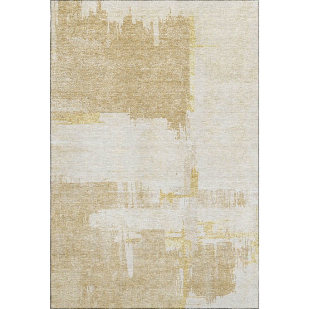 Premium Machine Washable Mayfield AMF624 Beige 3' x 5' Rug