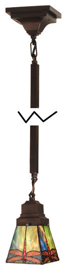 Meyda Lighting 49100 5"Sq Prairie Dragonfly Mini Pendant.609