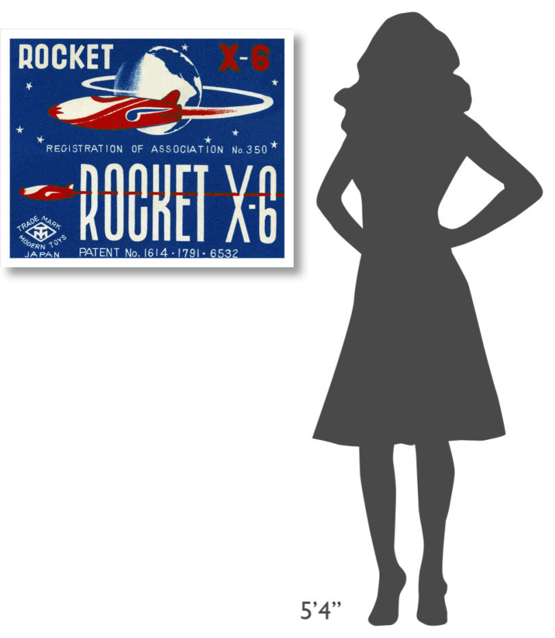 "Rocket X-6" Digital Paper Print by Retrorocket, 32"x26"